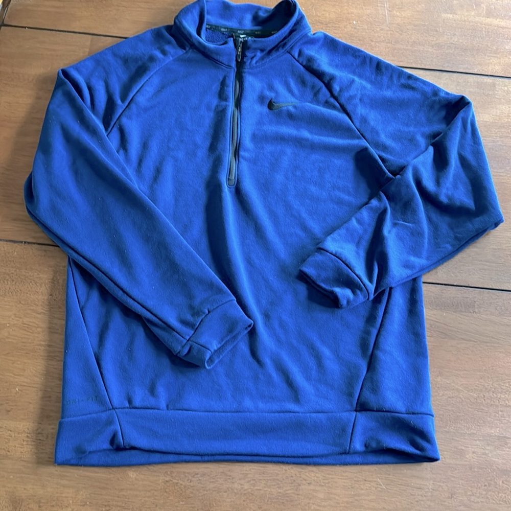 Nike dry fit medium pullover navy blue